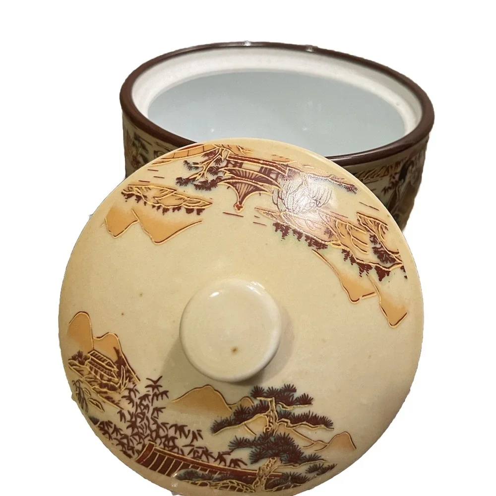 Chinese Famille Rose Porcelain Rice -‎ Tea Bowl with Lid